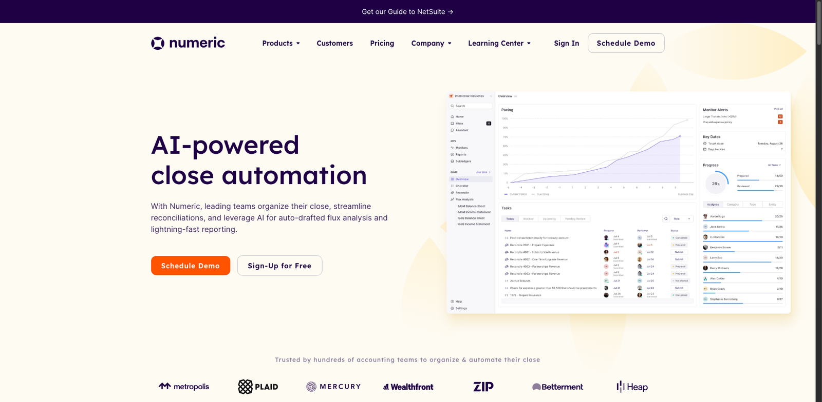 Numeric.io homepage