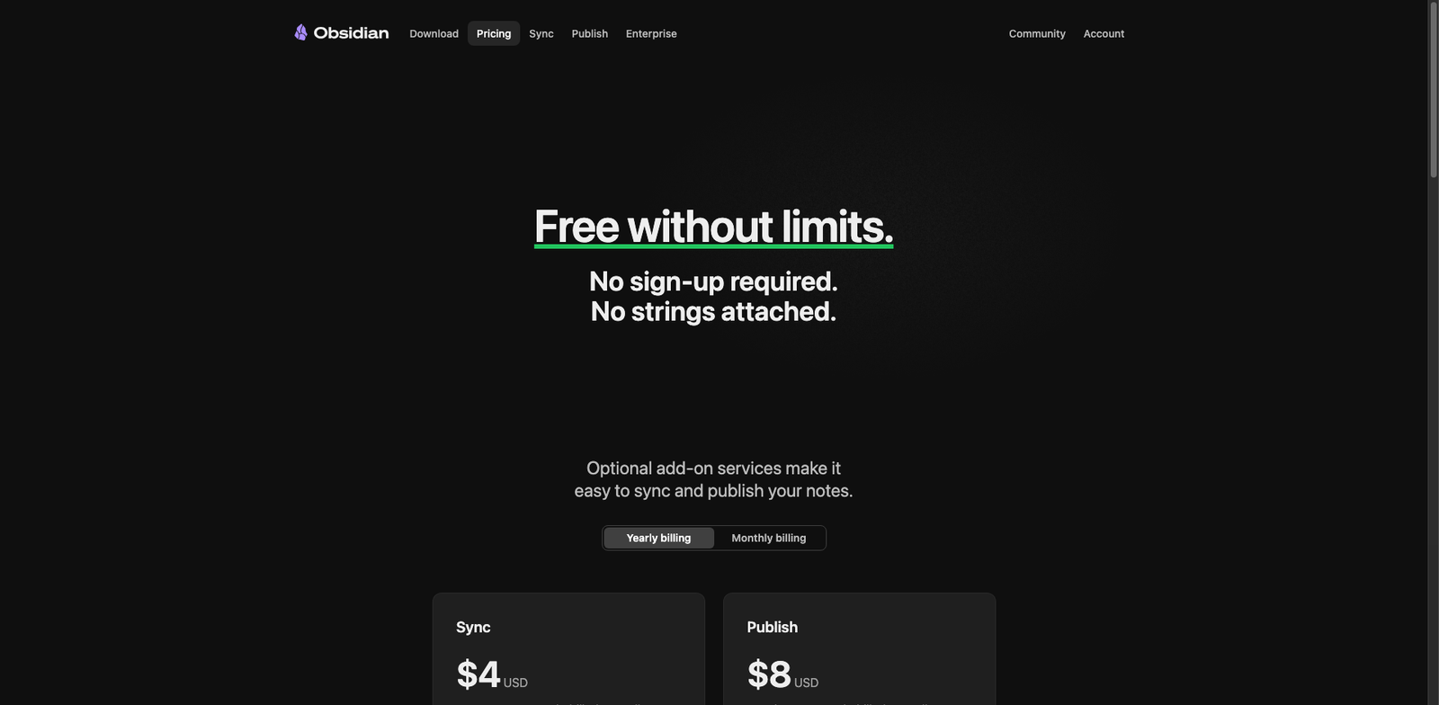 Obsidian AI pricing