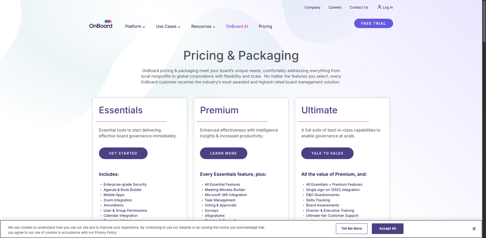 OnBoard pricing