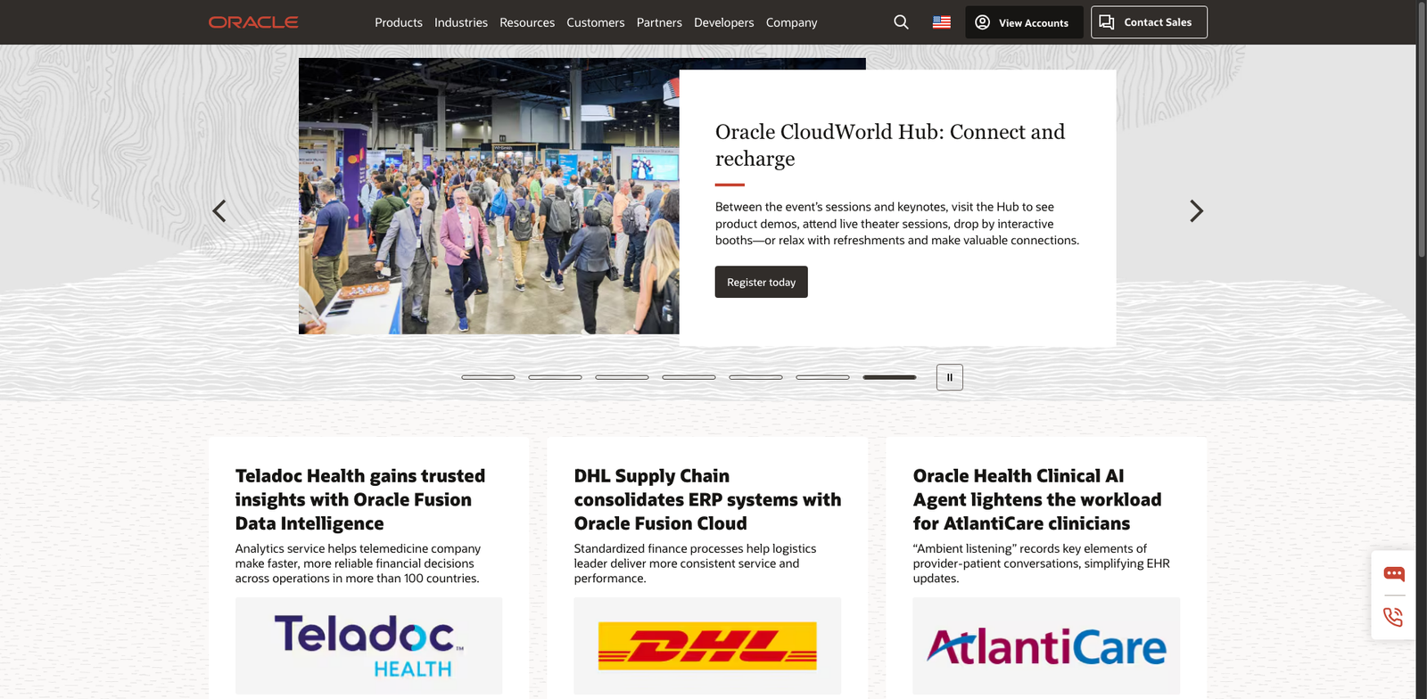 Oracle EPM Close homepage