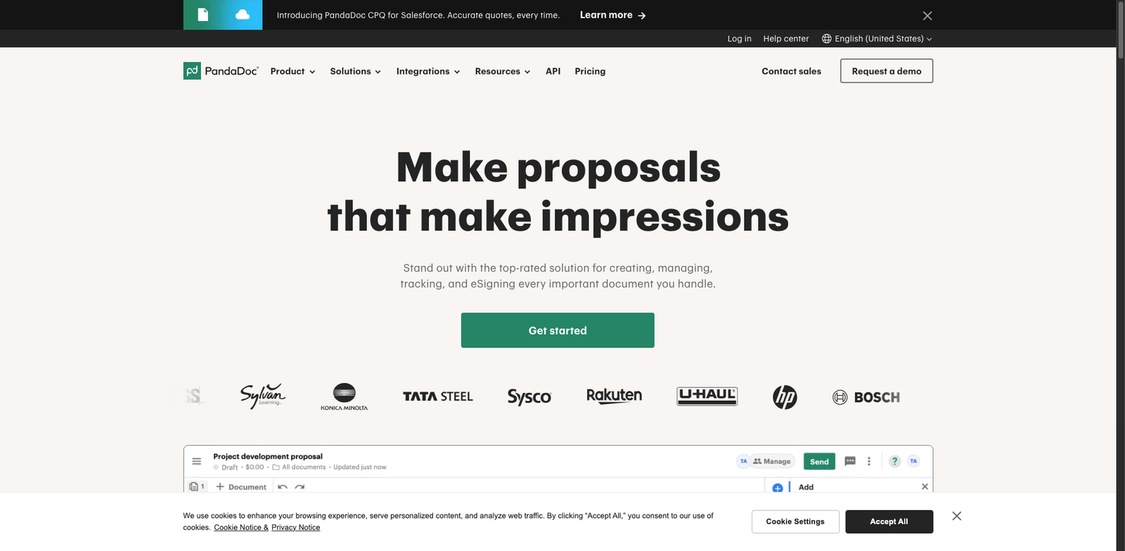 PandaDoc AI homepage