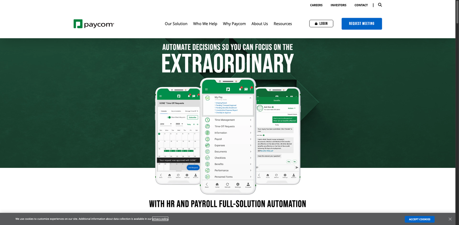 Paycom Beti homepage