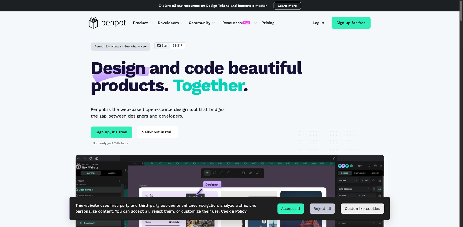 Penpot AI homepage