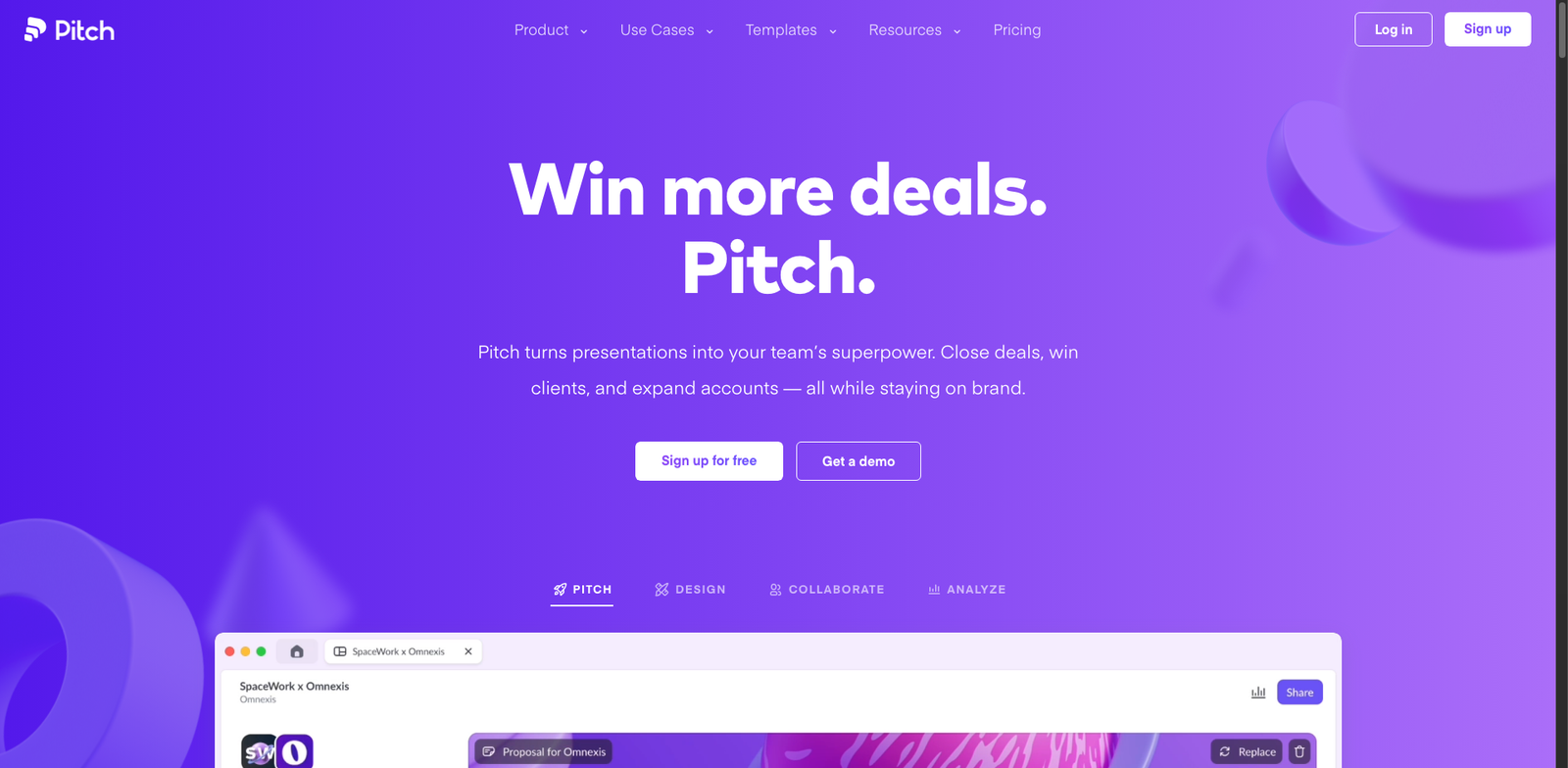 Pitch Investor Decks AI homepage