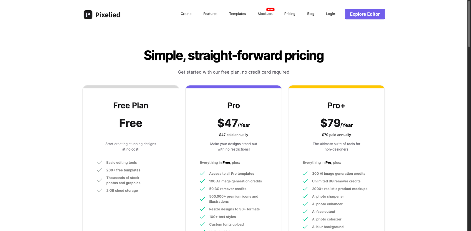 Pixelied Mockups pricing