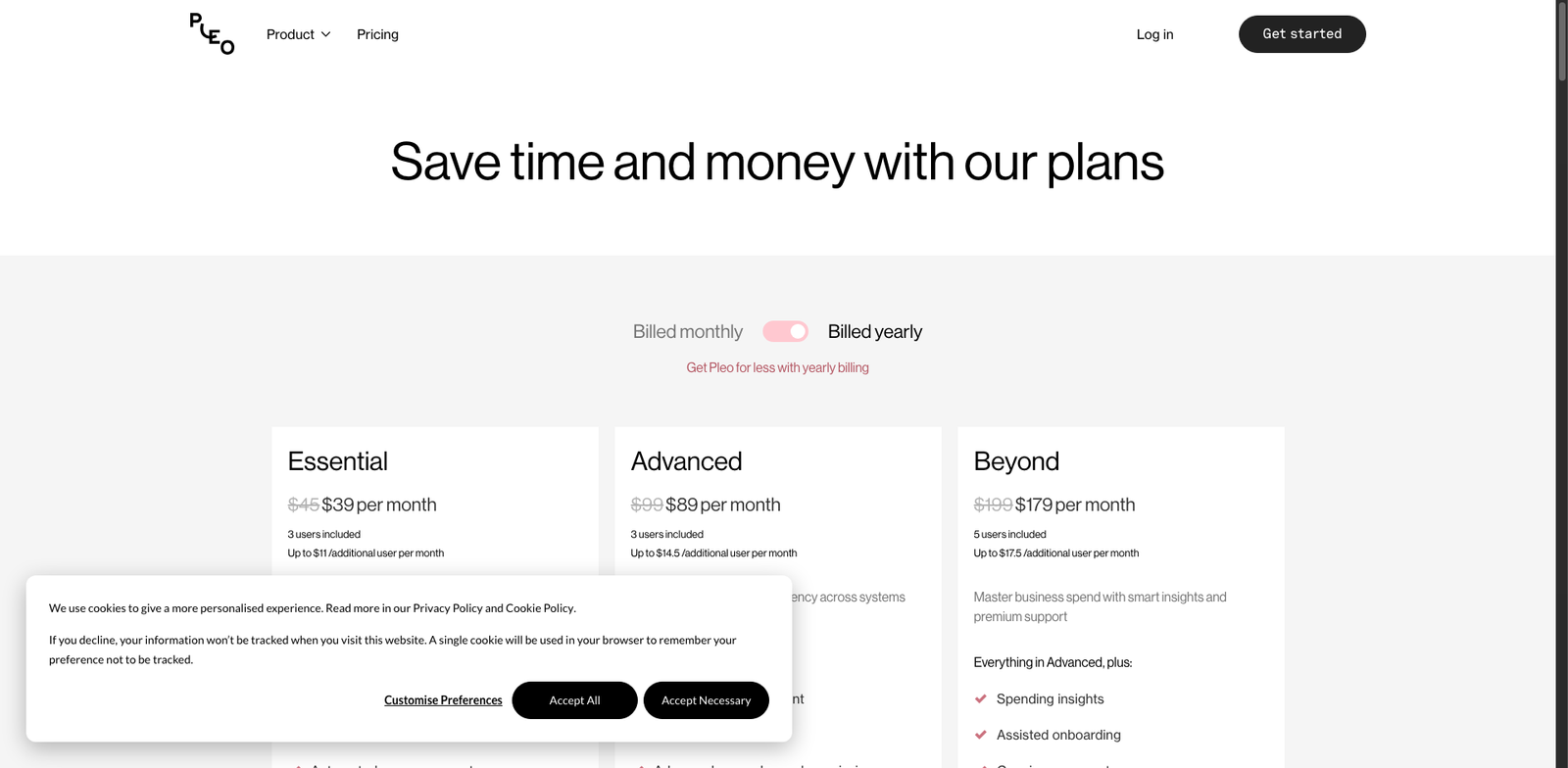 Pleo pricing