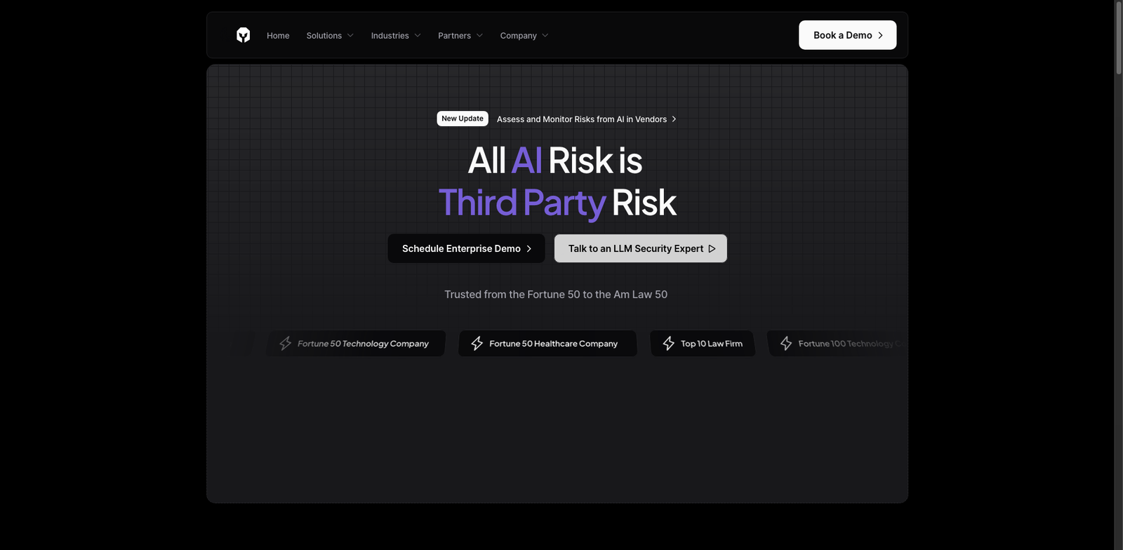 Prompt Armor homepage