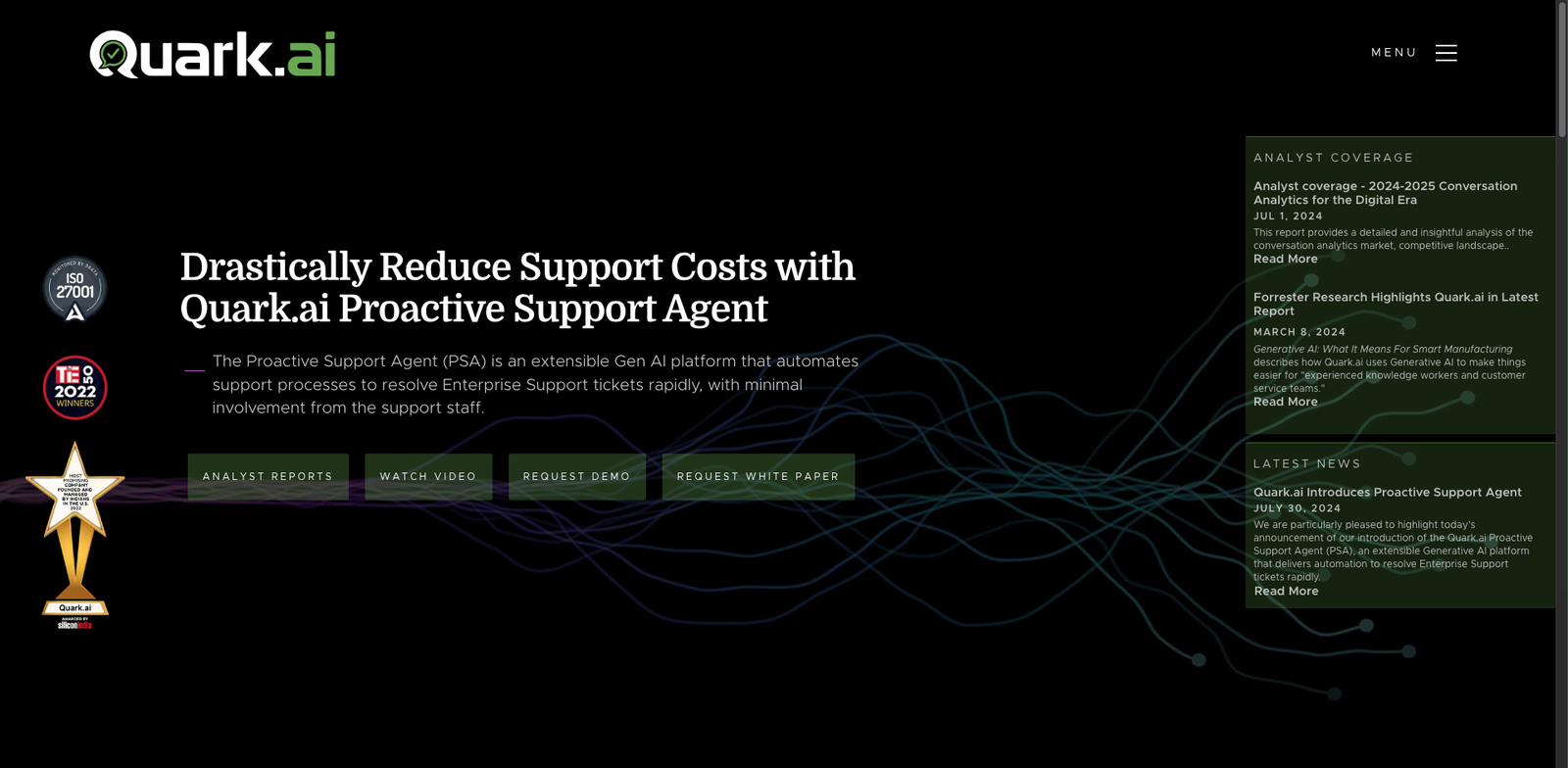 Quark AI Support homepage