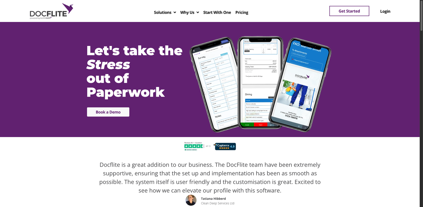 QuoteOnSite AI homepage