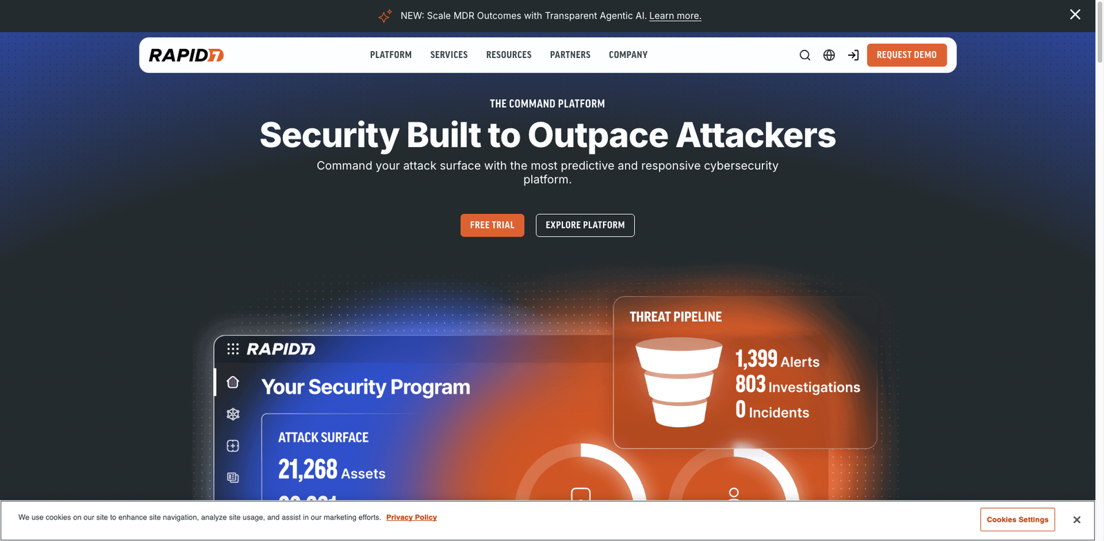 Rapid7 InsightCloudSec homepage