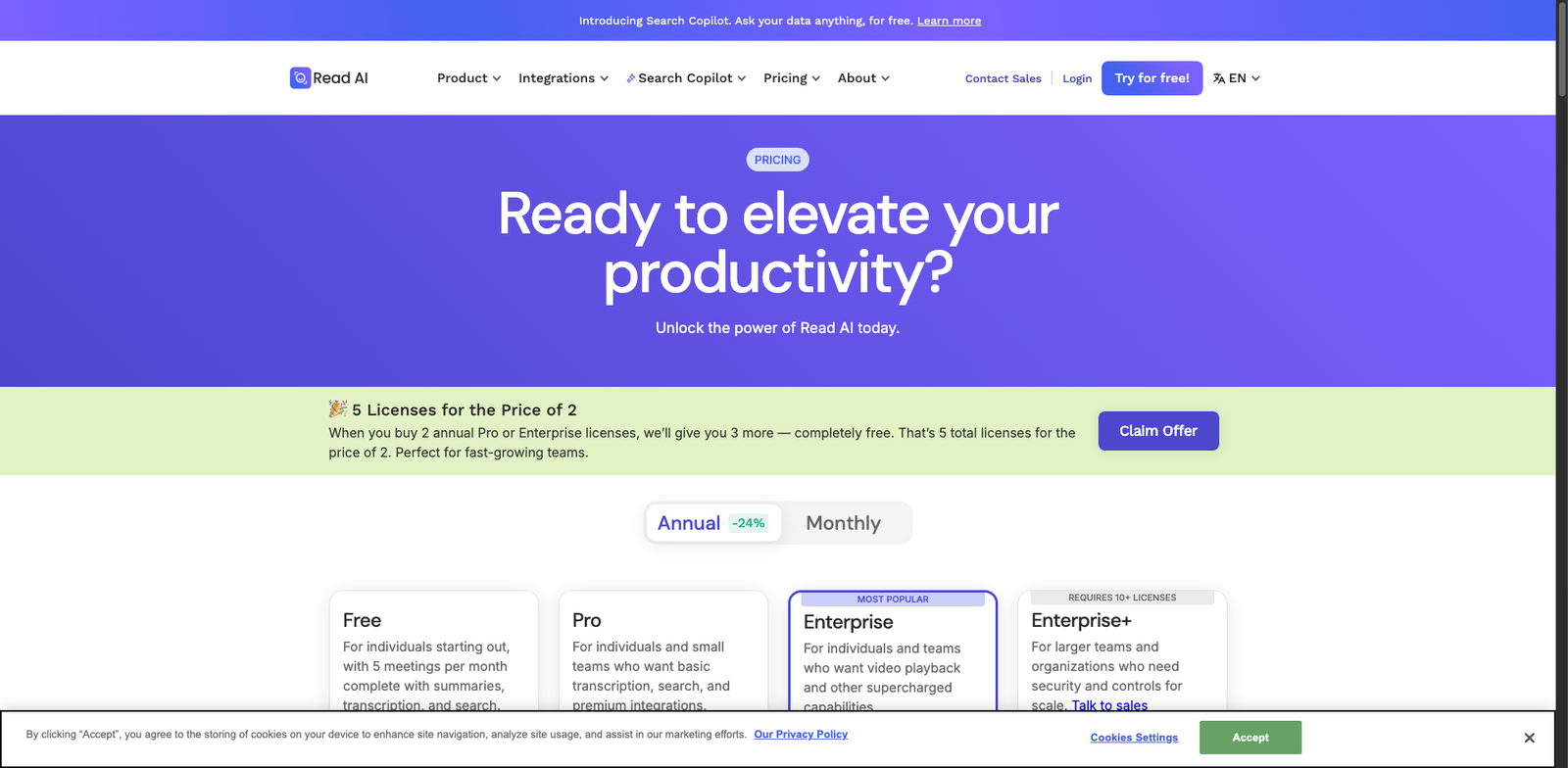 Read.ai pricing