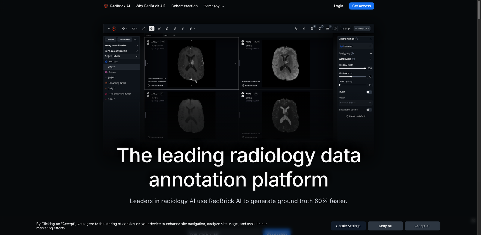 Redbrick AI homepage