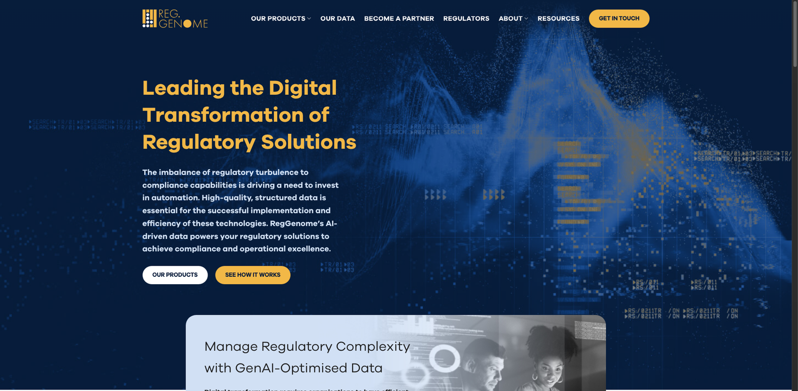 Reg Genome homepage