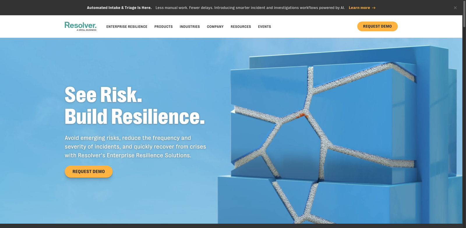 Resolver GRC Cloud homepage