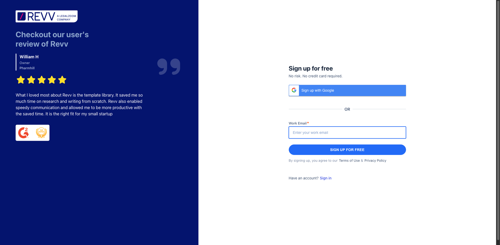 RevV Quotes pricing
