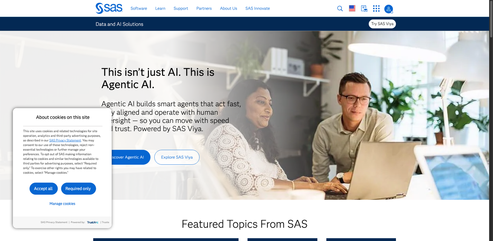 SAS Customer Retention homepage