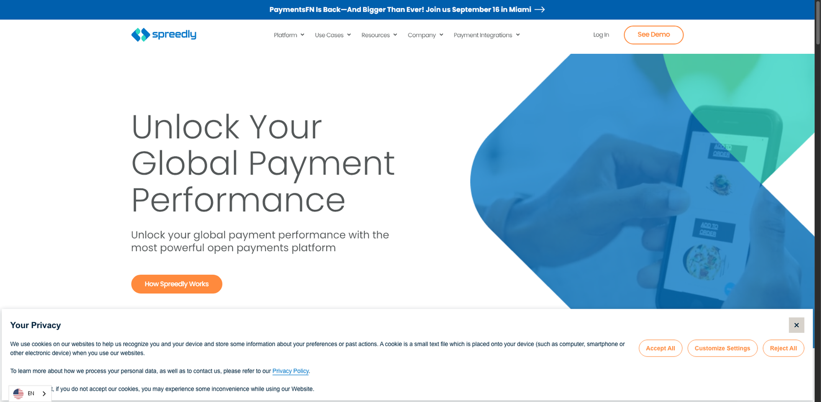 Spreedly Billing homepage