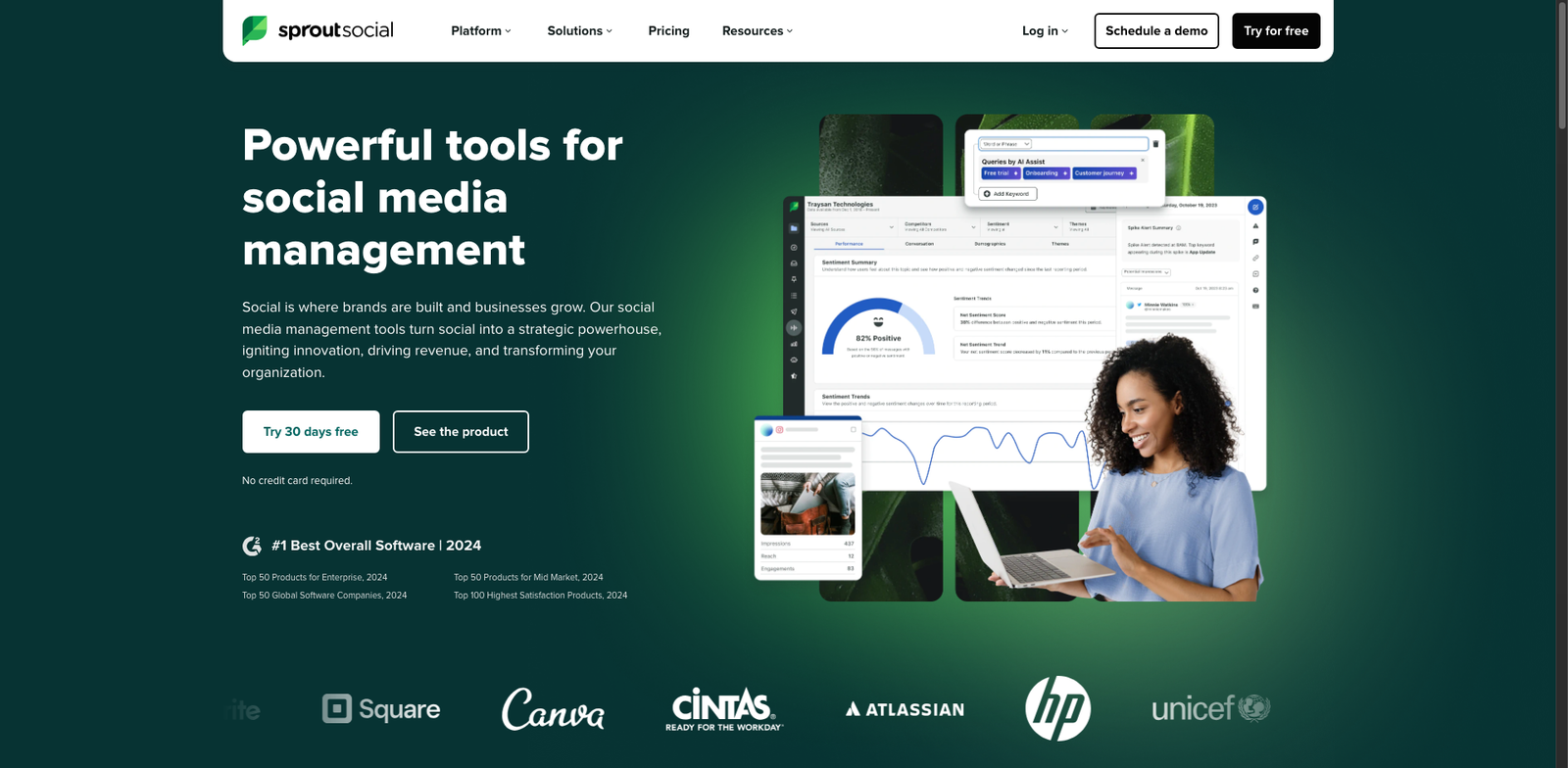 Sprout Social Listening homepage