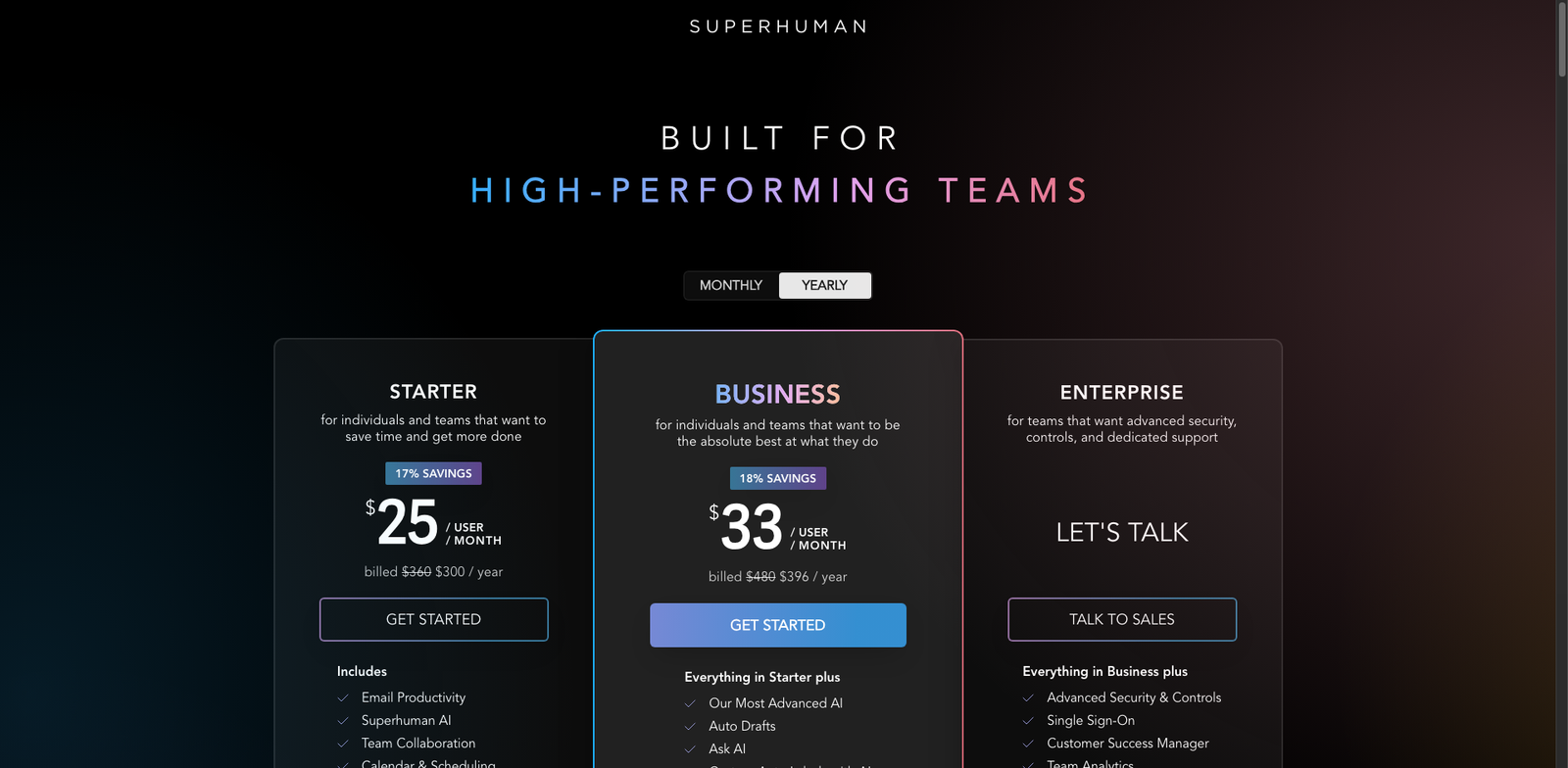 Superhuman AI pricing