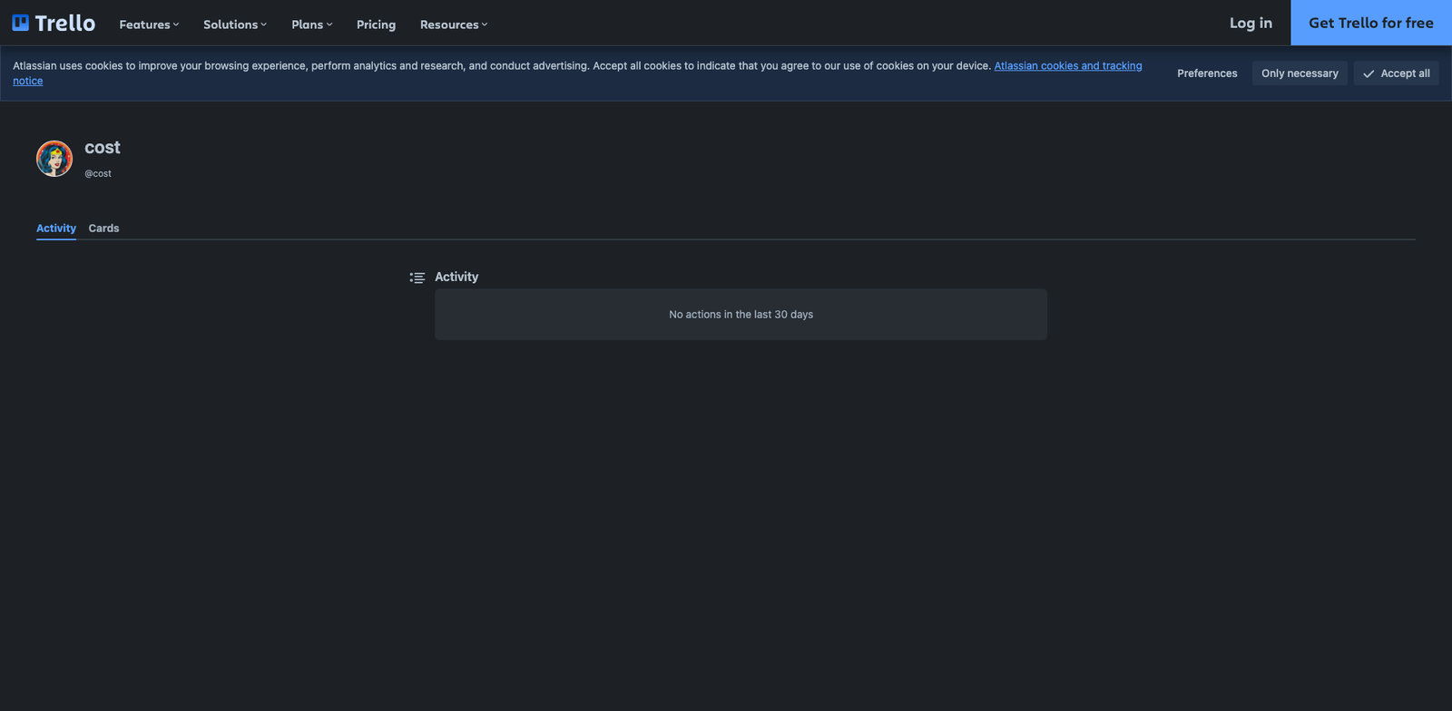 Trello Intelligent Cards pricing