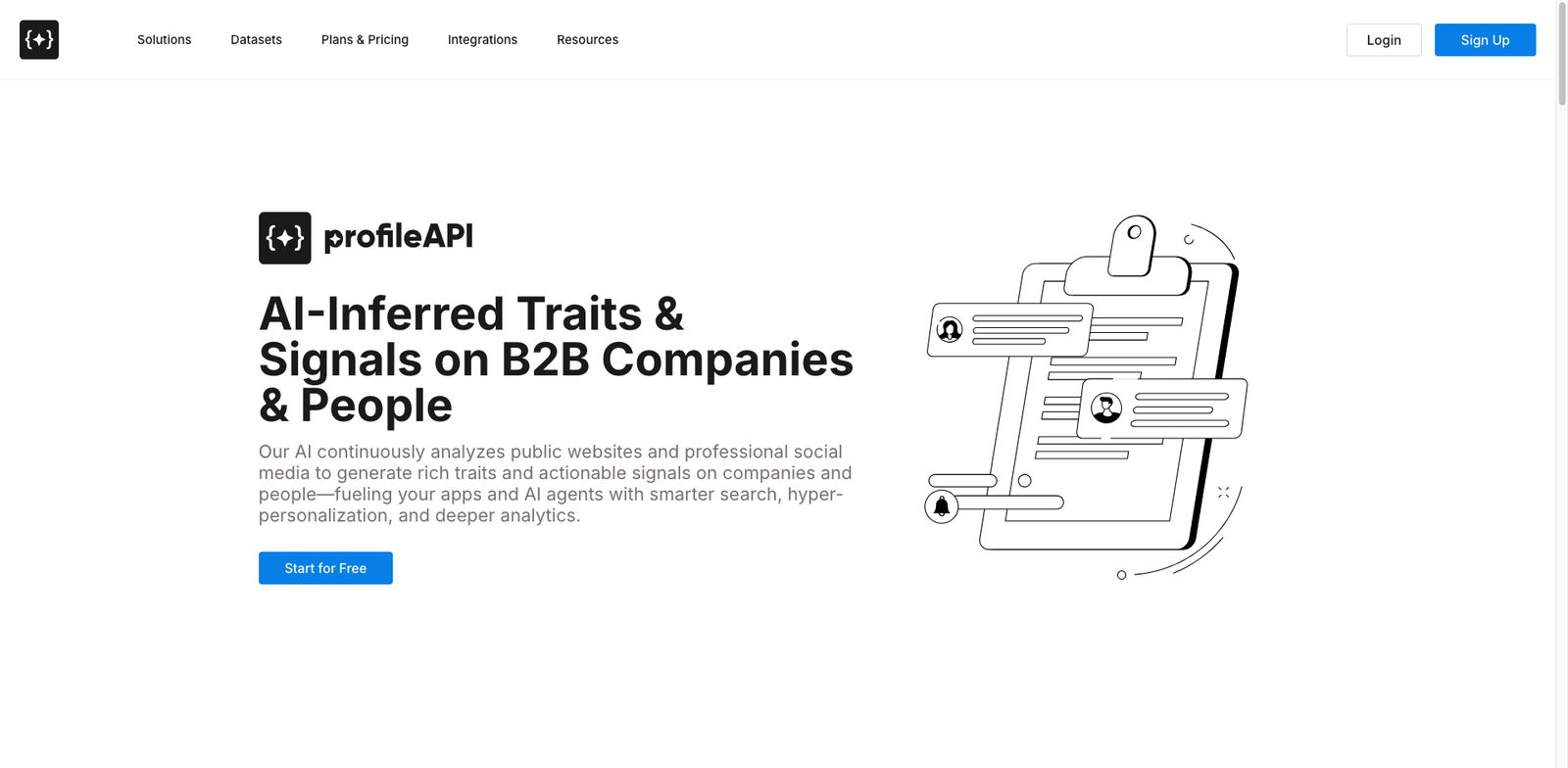 Truebase Enrich homepage
