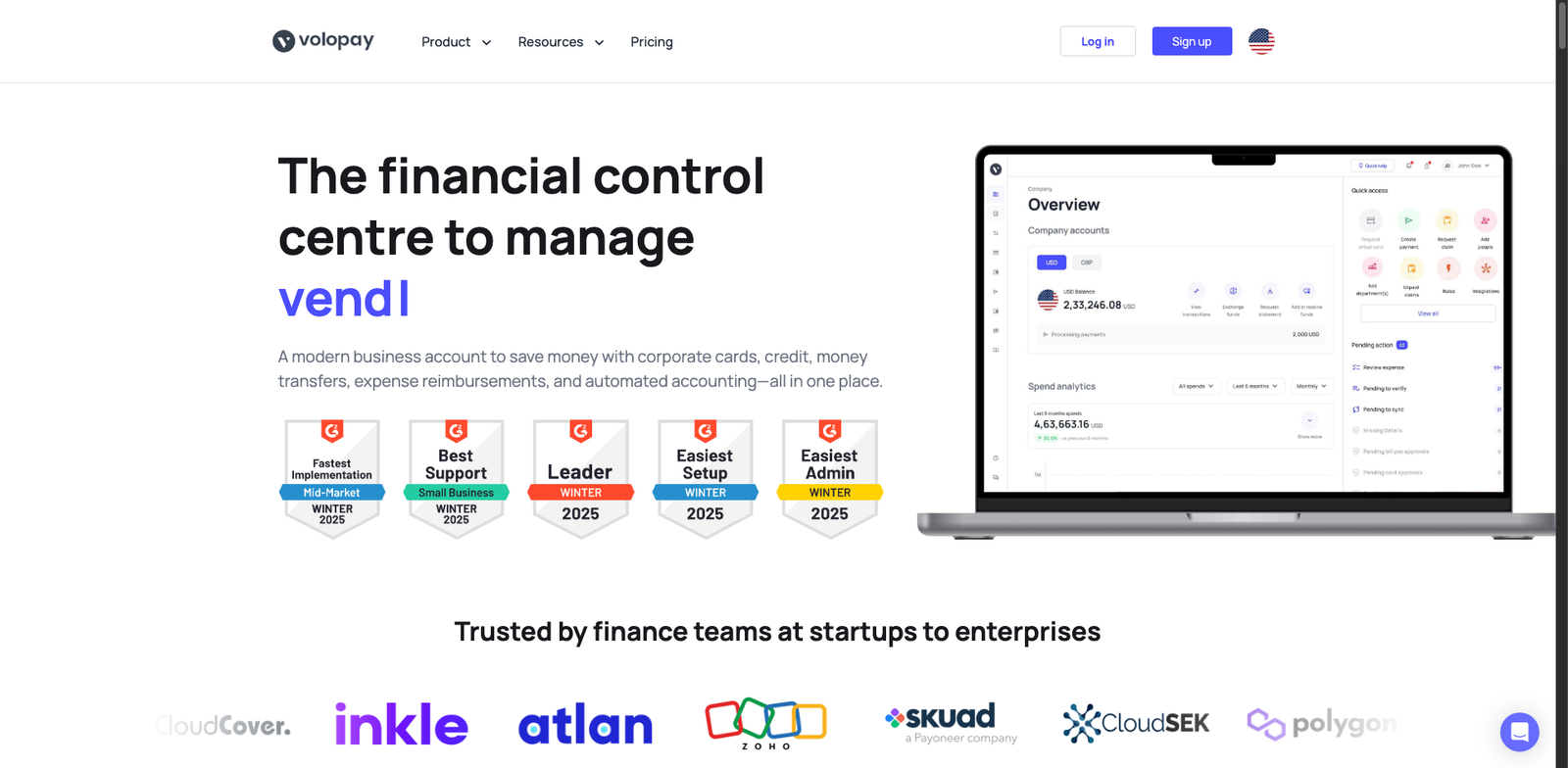 Volopay homepage