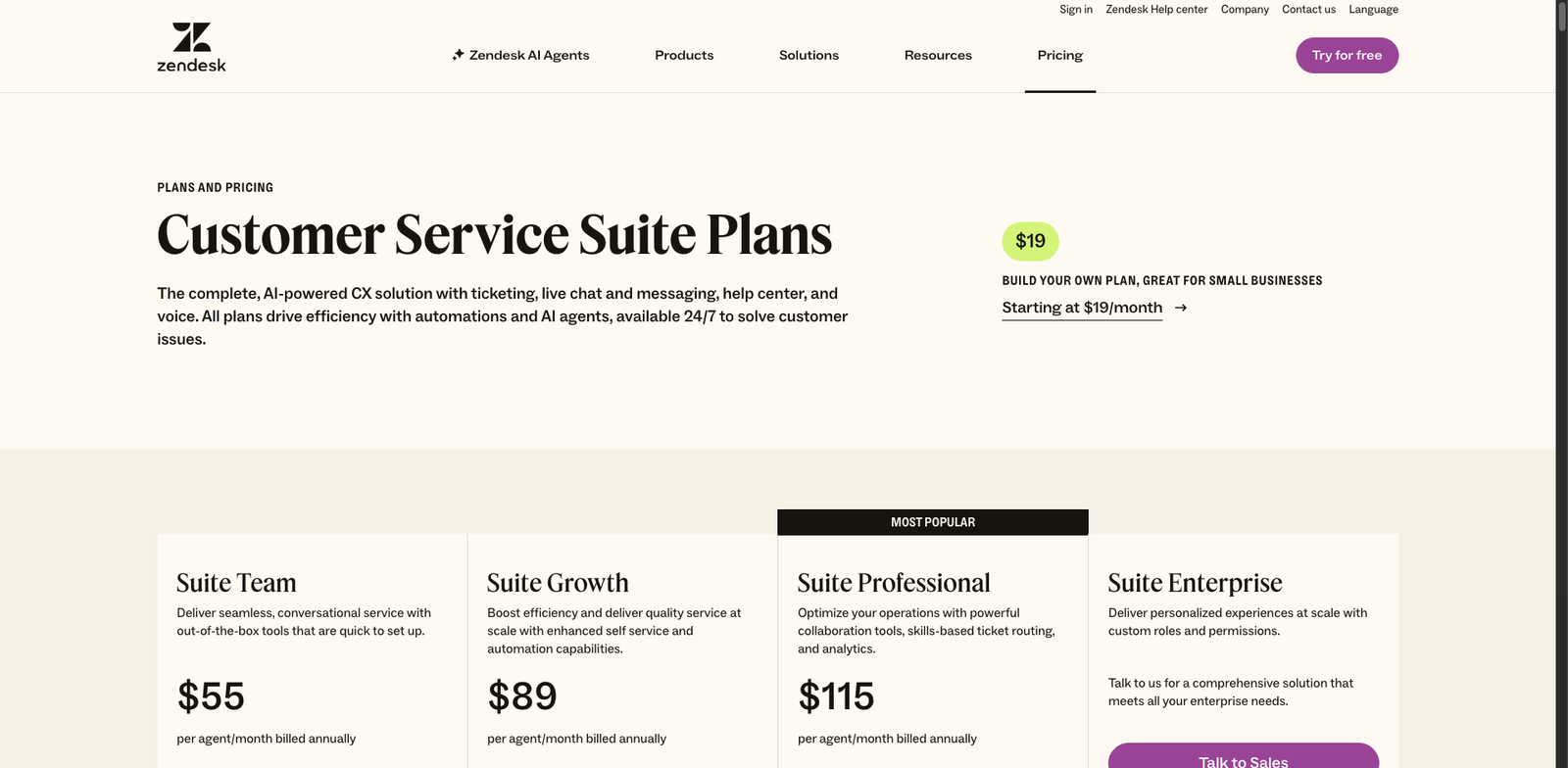 Zendesk Sunshine Predict pricing