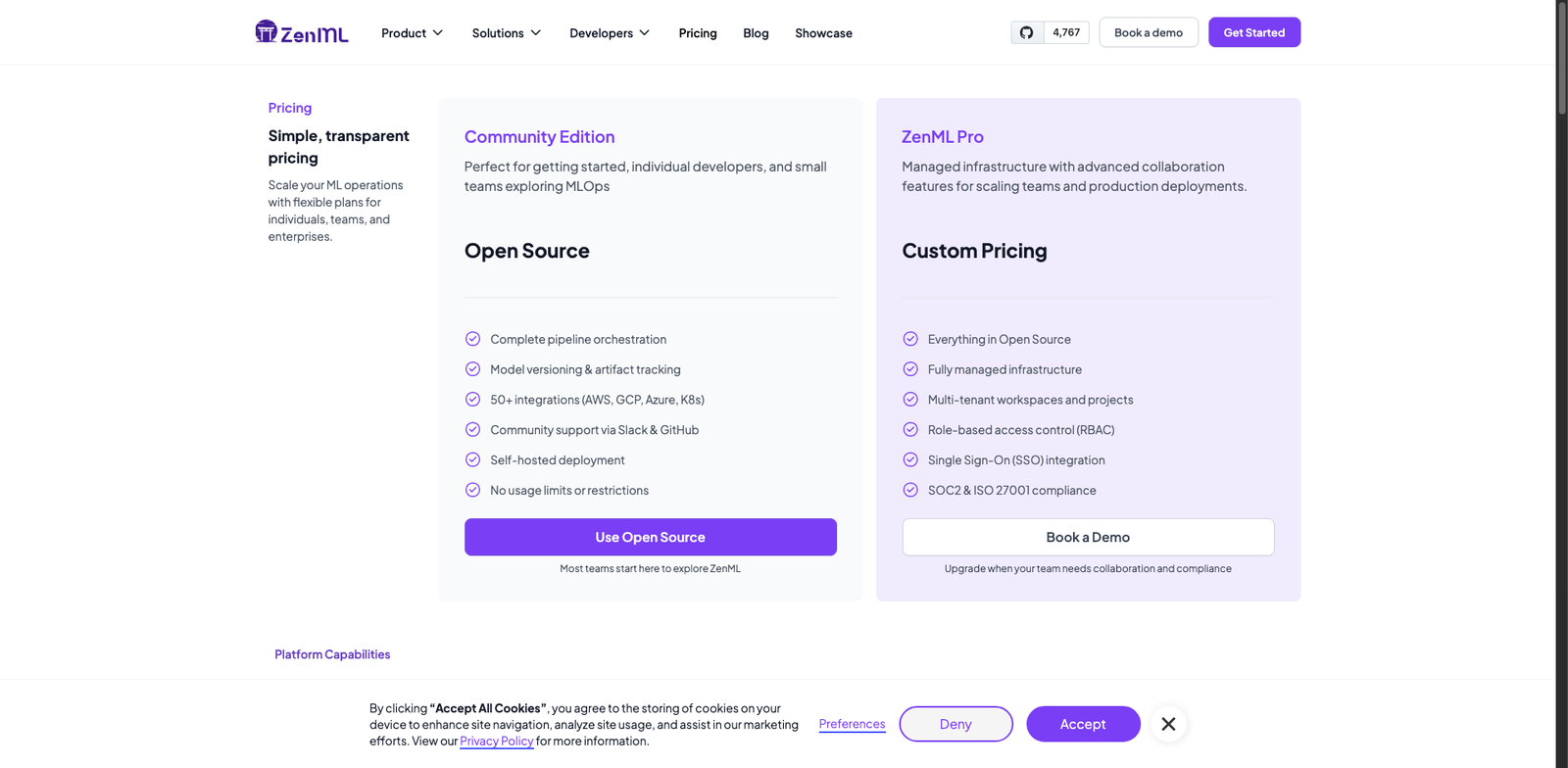 ZenML pricing
