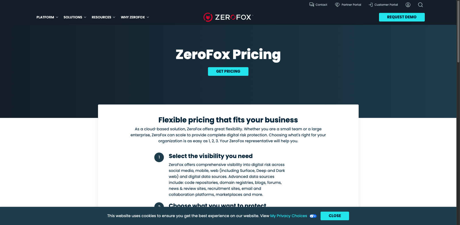 ZeroFox pricing